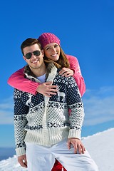 Image showing young couple on winter vacation