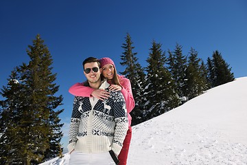 Image showing young couple on winter vacation