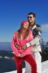 Image showing young couple on winter vacation