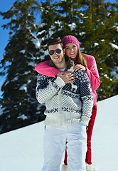 Image showing young couple on winter vacation