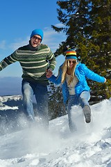 Image showing young couple on winter vacation