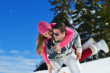 Image showing young couple on winter vacation