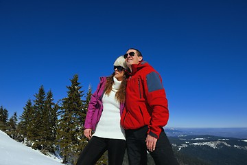 Image showing young couple on winter vacation