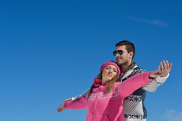 Image showing young couple on winter vacation