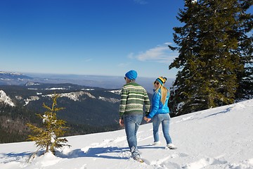 Image showing young couple on winter vacation