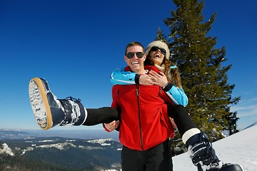 Image showing young couple on winter vacation