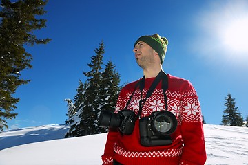 Image showing photographer portrait at winter