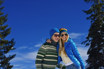 Image showing young couple on winter vacation