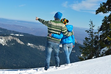 Image showing young couple on winter vacation