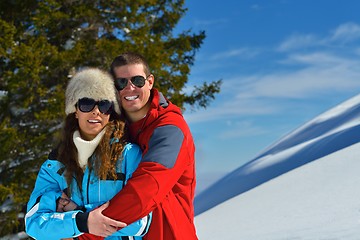 Image showing young couple on winter vacation