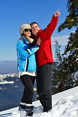 Image showing young couple on winter vacation