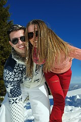 Image showing young couple on winter vacation