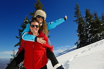 Image showing young couple on winter vacation