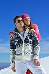 Image showing young couple on winter vacation