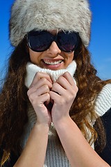 Image showing happy woman at winter