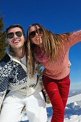 Image showing young couple on winter vacation