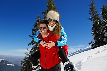 Image showing young couple on winter vacation