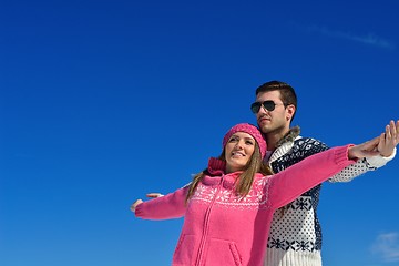 Image showing young couple on winter vacation