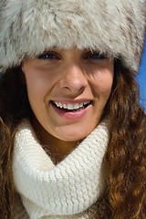 Image showing happy woman at winter