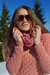 Image showing happy woman at winter