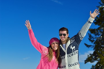 Image showing young couple on winter vacation