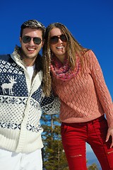 Image showing young couple on winter vacation