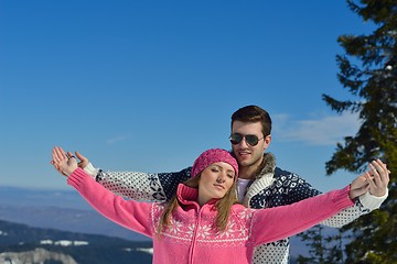 Image showing young couple on winter vacation