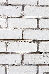 Image showing White brick wall texture or background