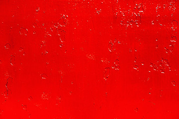 Image showing abstract background of old red paint on the metal surface