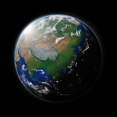 Image showing Asia on planet Earth