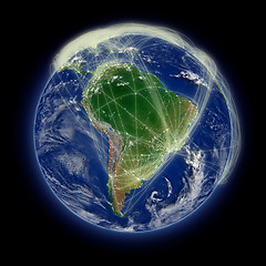 Image showing Network over South America