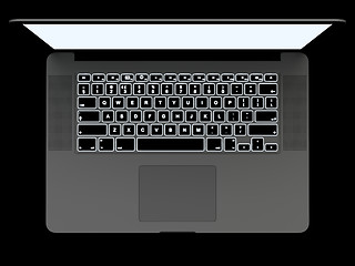 Image showing Laptop with white screen