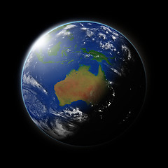 Image showing Australia on planet Earth