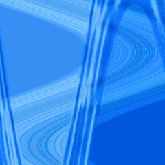 Image showing Abstract - blue wavy lines