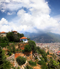 Image showing view on Alanya city from top of mountain