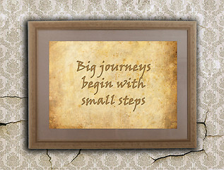 Image showing Big journeys, small steps