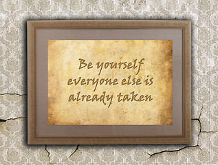 Image showing Be yourself