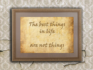 Image showing The best things in life