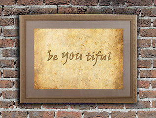 Image showing Be YOU tiful