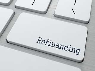 Image showing White Keyboard with Refinancing Button.