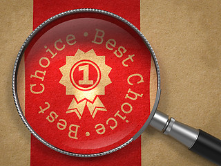 Image showing Magnifying Glass with Best Choice Concept.