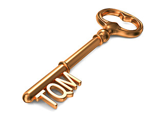 Image showing TQM - Golden Key. Business Concept.