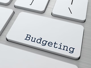 Image showing White Keyboard with Budgeting Button.