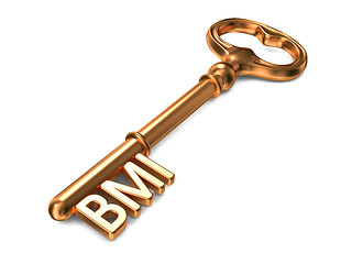 Image showing BMI - Golden Key. Health Concept.