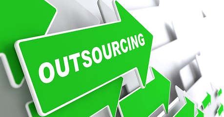 Image showing Outsourcing. Business Background.