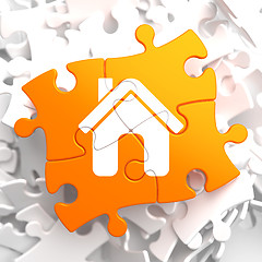 Image showing Home Icon on Orange Puzzle.