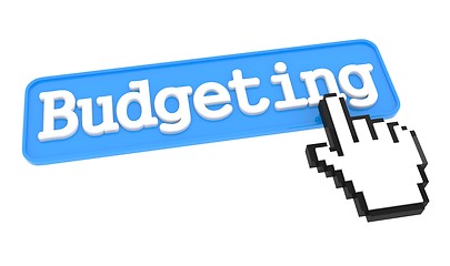 Image showing Budgeting Button with Hand Cursor.