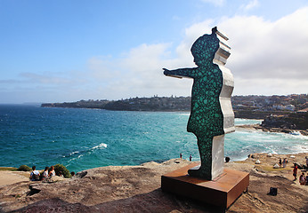 Image showing Sculpture by the Sea exhibit at Bondi Australia