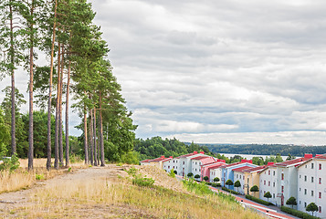 Image showing Residential neighborhood surrounded by nature