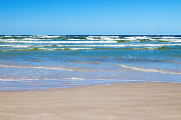 Image showing Sea and sand beach